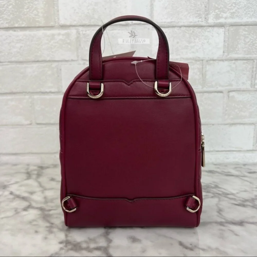 Kate Spade Natalia Burgundy Mini Convertible Leather Backpack